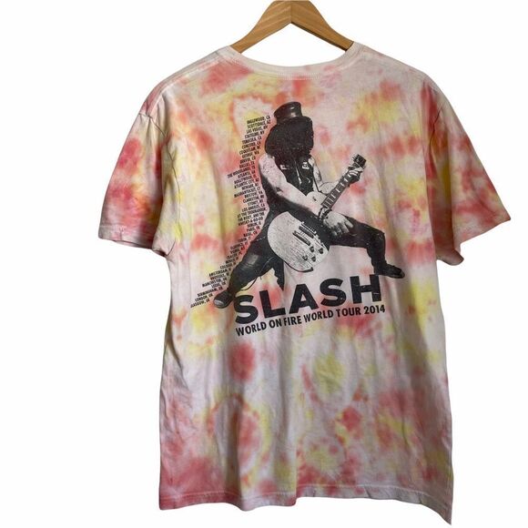 Slash Tie Dye Graphic World on Fire Tour Tee L - Picture 5 of 11